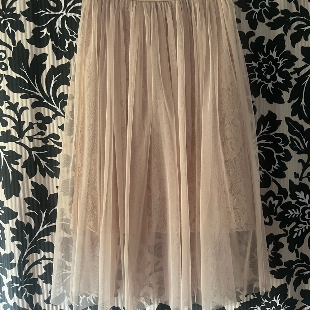 Forever 21 Blush Tulle Circle Skirt